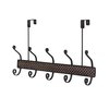 Home Basics Over the Door 5 Hook Hanging Rack, Bronze DH00830